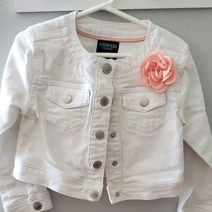 Girls white denim jacket